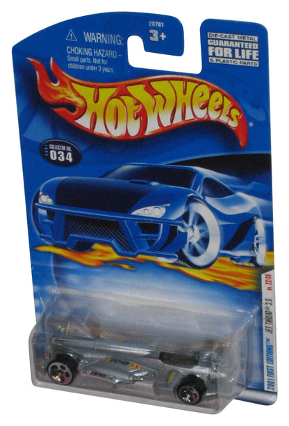 Hot Wheels 2001 First Editions Jet Threat 3.0 (2001) Silver Toy Car #034