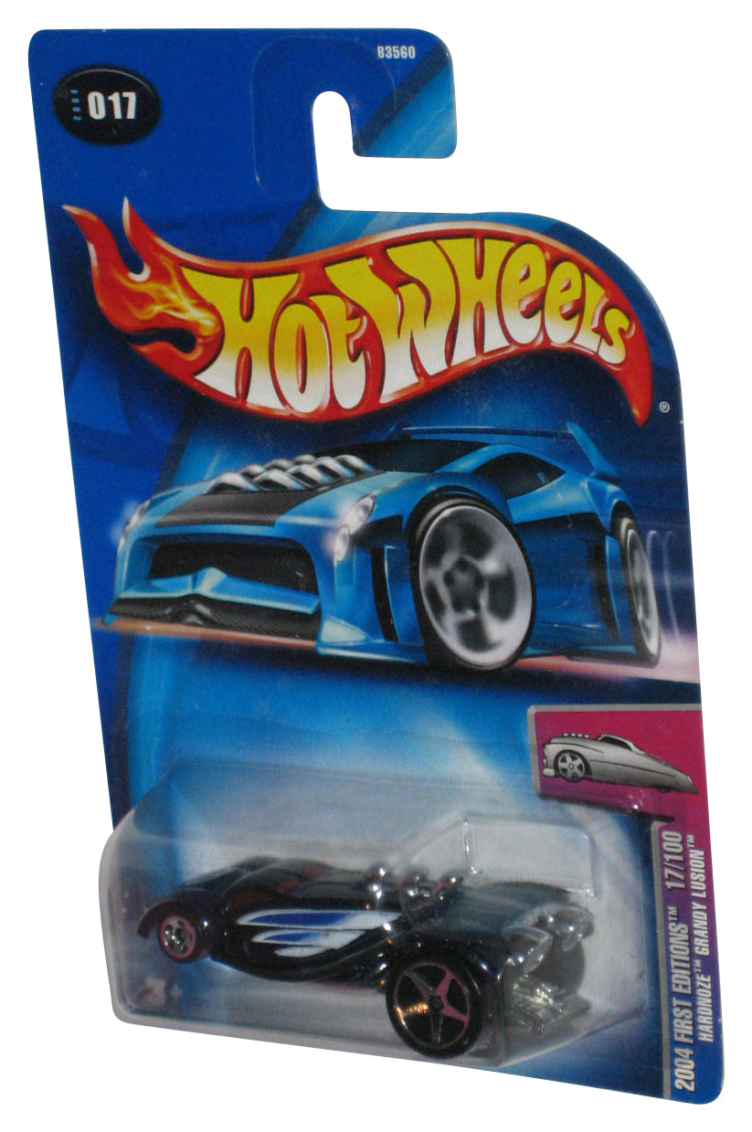 Hot Wheels 2004 First Editions 17/100 Blue & Black Hardnoze Grandy Lusion Toy Car #017