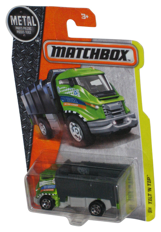 Matchbox Tilt N Tip (2015) Mattel Green & Black Metal Toy Truck 35/125