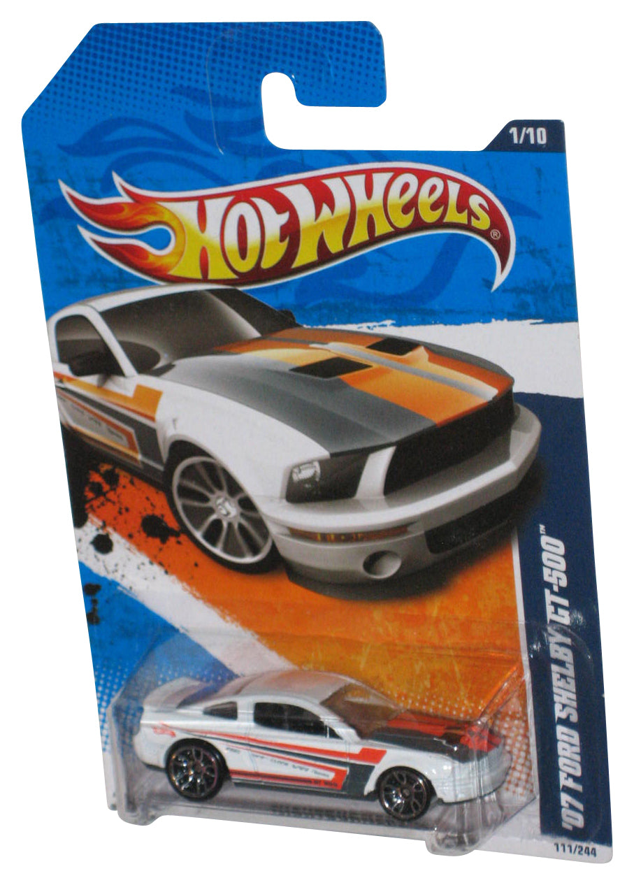 Hot Wheels Nightburnerz 1/10 White '07 Ford Shelby GT-500 Toy Car 111/244