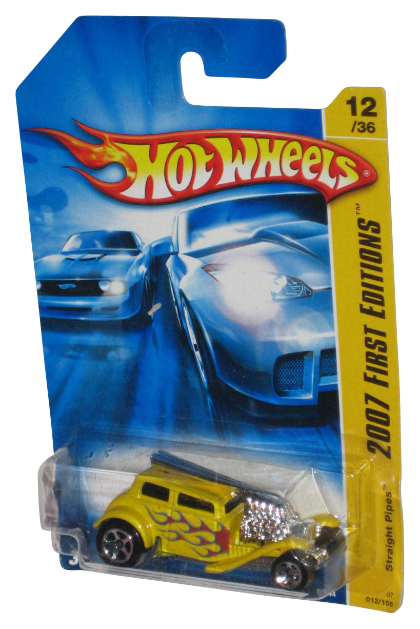 Hot Wheels 2007 First Editions 12/36 Yellow Straight Pipes Toy Car 012/156