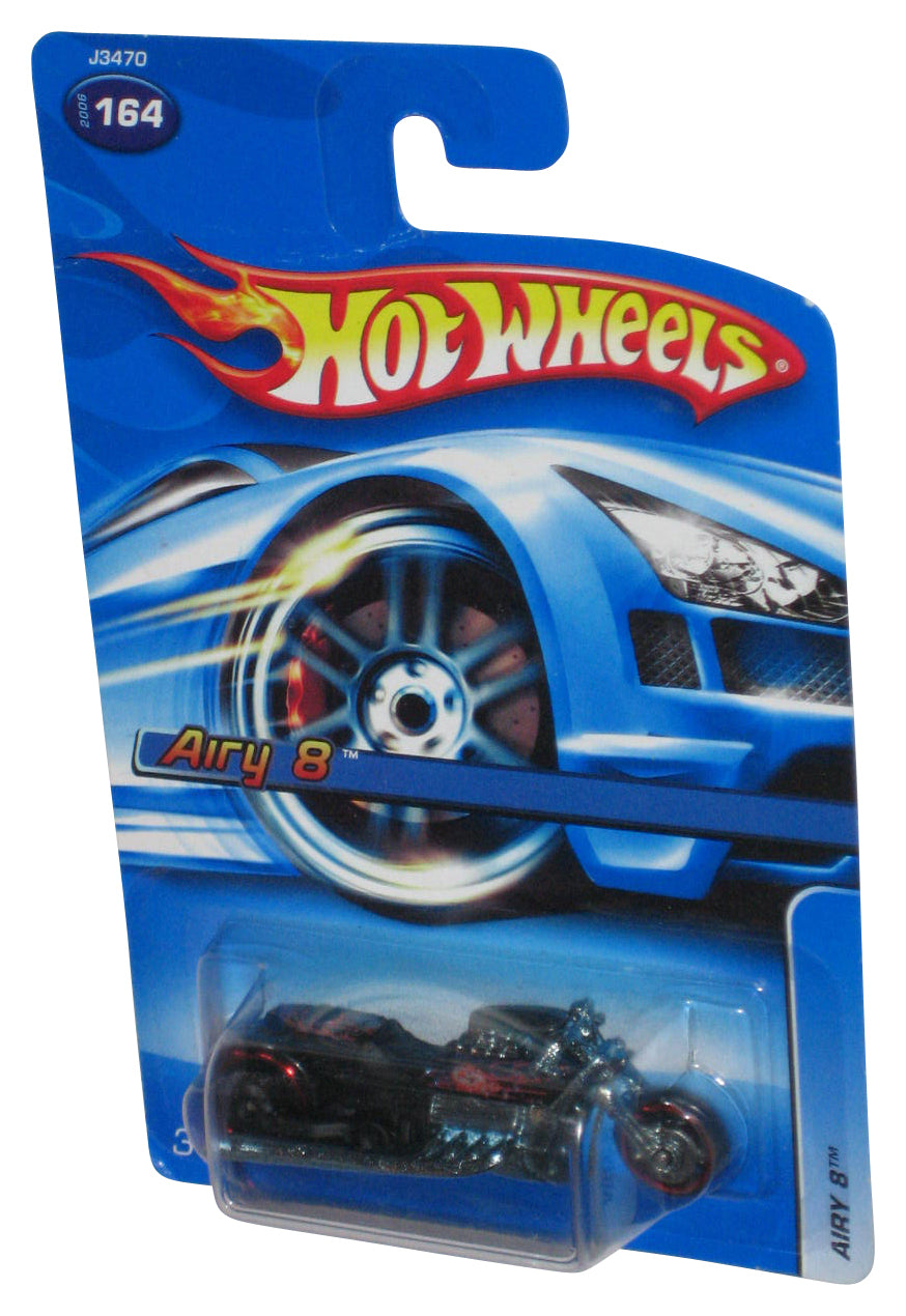 Hot Wheels Airy 8 Black & Red (2006) Die-Cast Toy Motorcycle Bike #164
