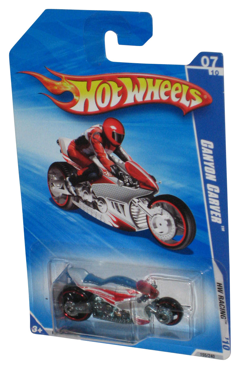 Hot Wheels HW Racing 7/10 '10 Canyon Carver (2009) Red & White Toy Car 155/240