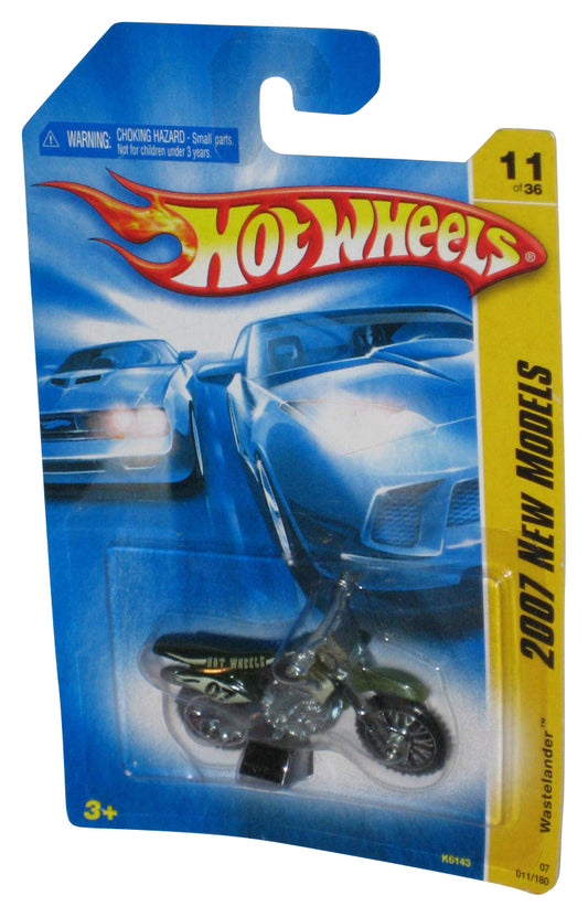 Hot Wheels 2007 New Models Green Wastelander Toy Motorcycle Bike 011/180