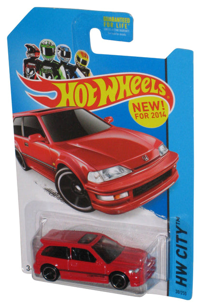 Hot Wheels HW City (2014) Red 1990 Honda Civic EF Toy Car 30/250