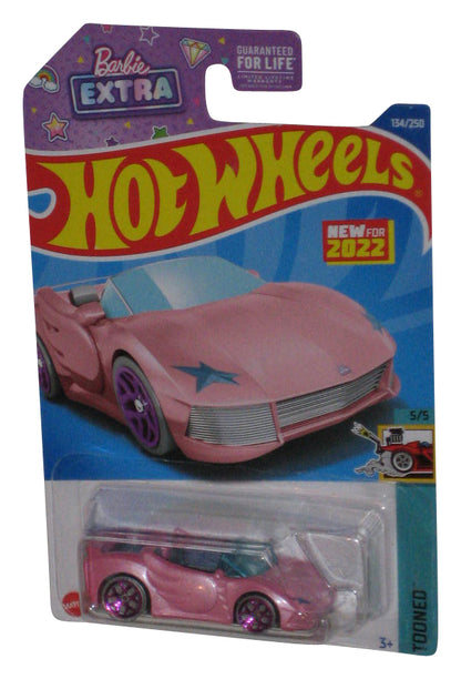 Hot Wheels Barbie Extra 2022 Tooned Pink Die-Cast Toy Car 134/250