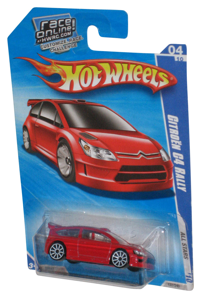Hot Wheels All Stars 04/10 '10 Red Citroen C4 Rally Toy Car 122/240