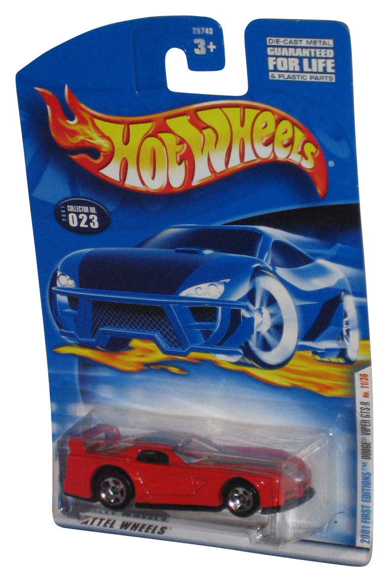 Hot Wheels 2001 First Editions 11/36 Red Dodge Viper GTS-R Toy Car #023