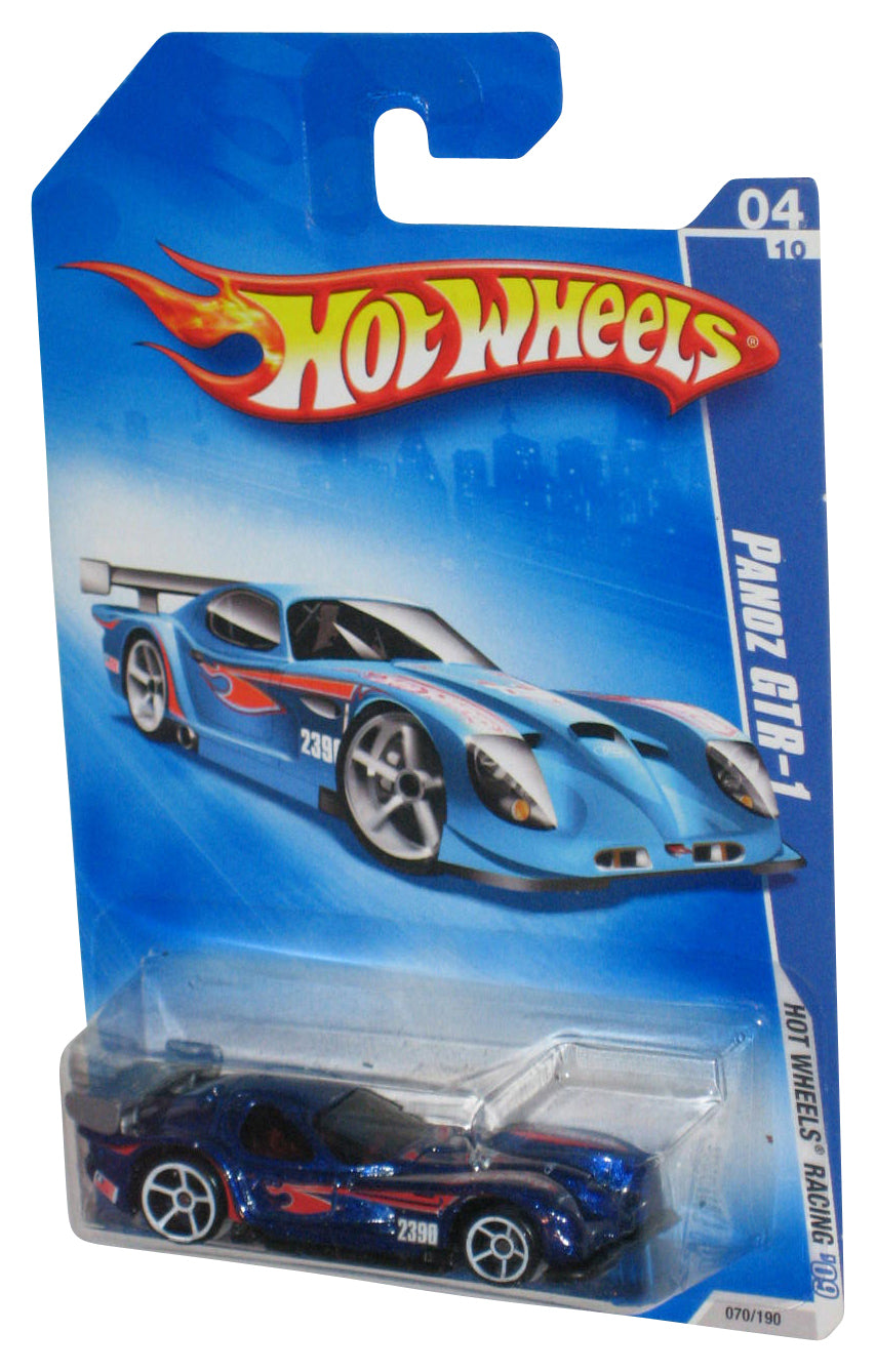 Hot Wheels Racing '09 Blue Panoz GTR-1 Die-Cast Toy Car 070/190 - (White Wheels)