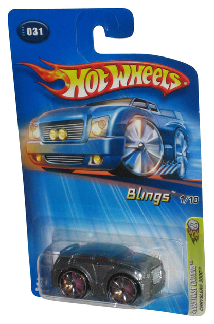 Hot Wheels Blings 1/10 2005 First Editions Chrysler 300C Silver Toy Car #031