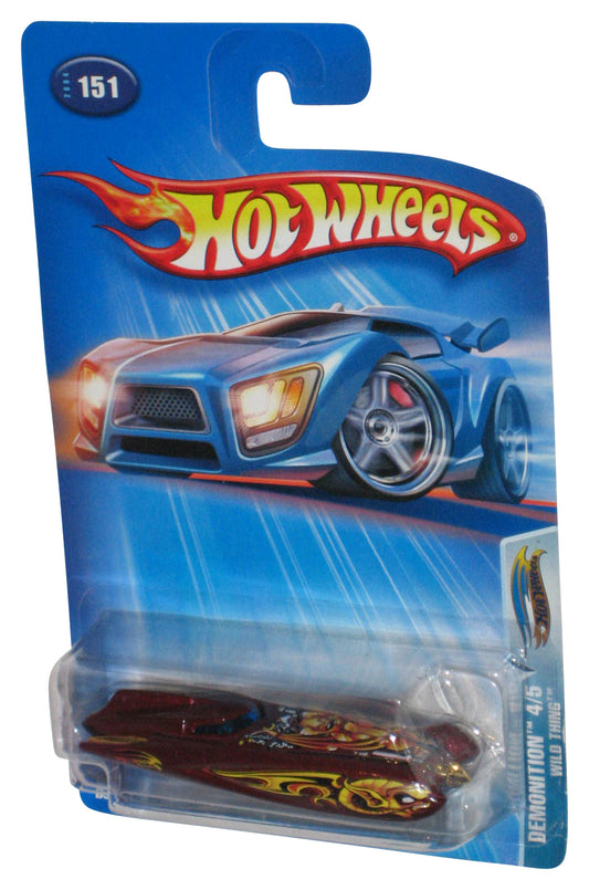 Hot Wheels Demontion 4/5 (2004) Wild Thing Red Die-Cast Toy Car #151