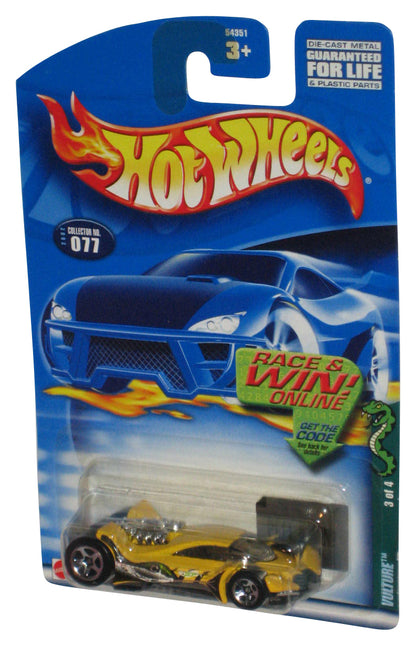 Hot Wheels Vulture 3/4 (2002) Mattel Yellow Die-Cast Toy Car #077