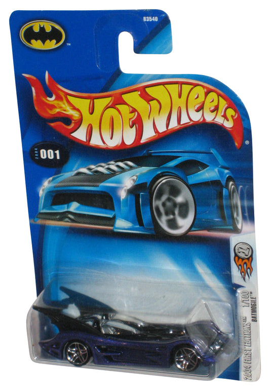 Hot Wheels 2004 First Editions 1/100 Purple Batman Batmobile Toy Car #001