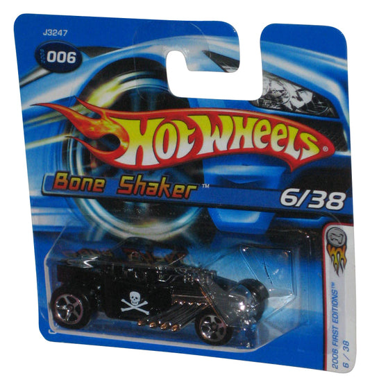 Hot Wheels 2006 First Editions 6/38 (2006) Black Bone Shaker Toy Car #006 - (Short Card)