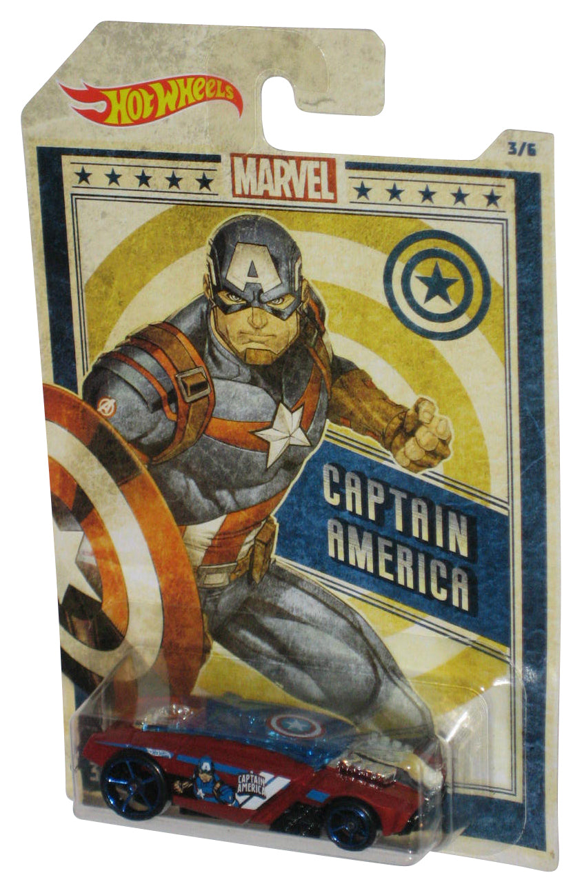 Marvel Captain America Rogue Hog (2018) Die-Cast Hot Wheels Toy Car 3/6