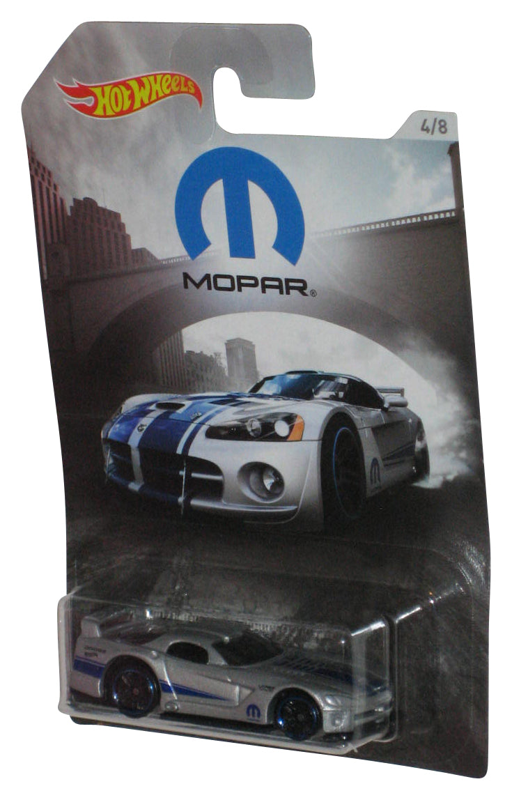 Hot Wheels Mopar Silver Dodge Viper GTS-R (2017) Mattel Silver Die-Cast Toy Car 4/8