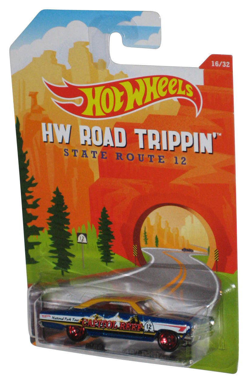 Hot Wheels HW Road Trippin' State Route 12 (2013) Blue '66 Ford 427 Fairlane Toy Car 16/32