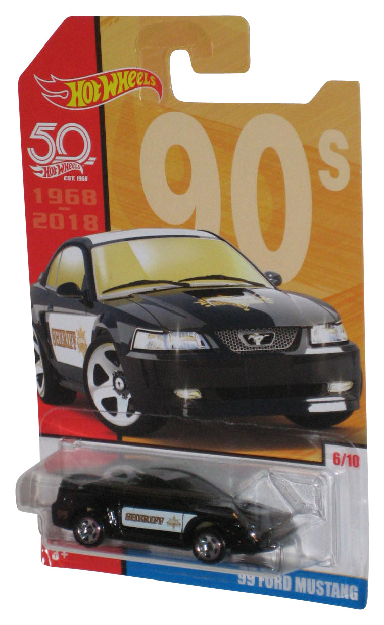 Hot Wheels 50th 90s (2017) Black '99 Ford Mustang Car Toy 6/10