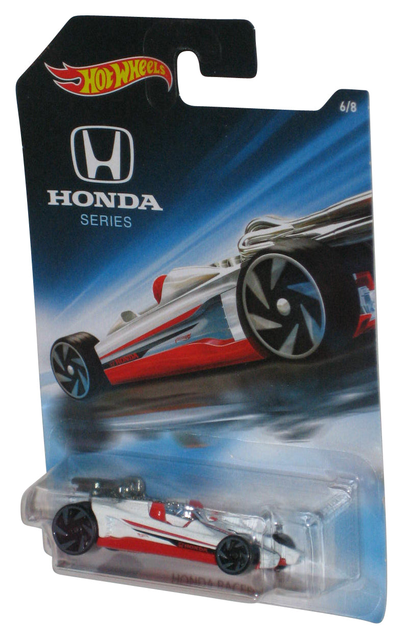 Hot Wheels Honda Series (2017) Mattel White & Red Racer Toy Car 6/8