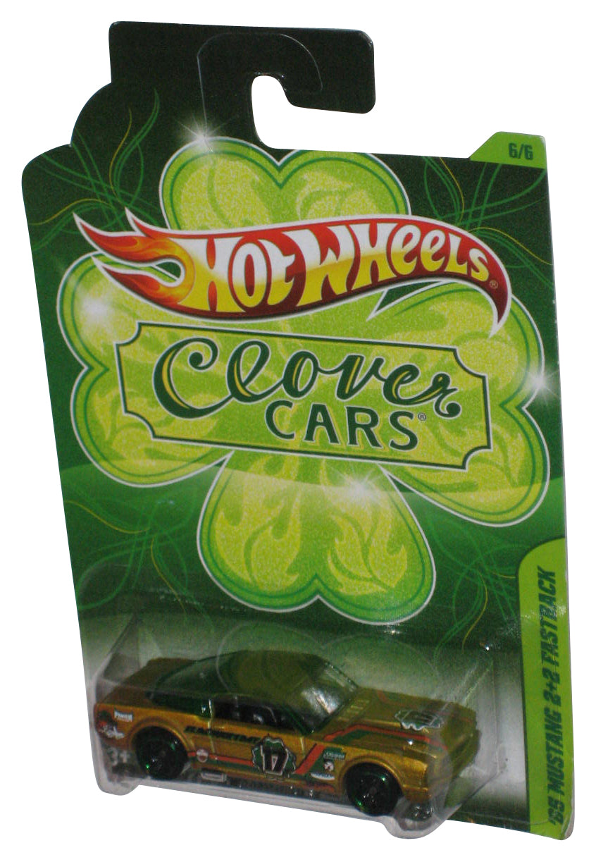 Hot Wheels Clover Cars (2011) Gold & Green '65 Mustang 2+2 Fastback Car 6/6