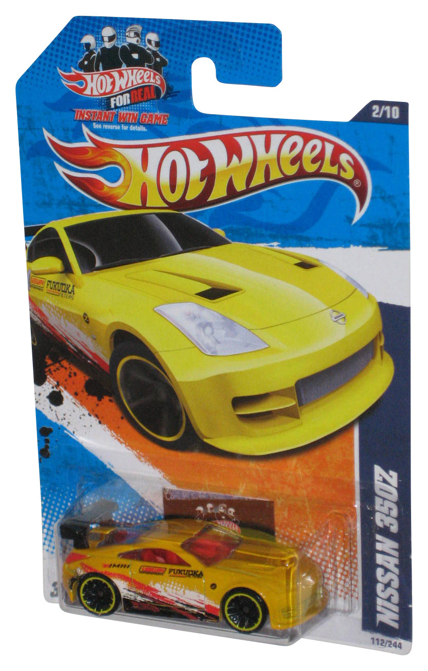 Hot Wheels Nightburnerz 2/10 (2010) Yellow Nissan 350Z Toy Car 112/244