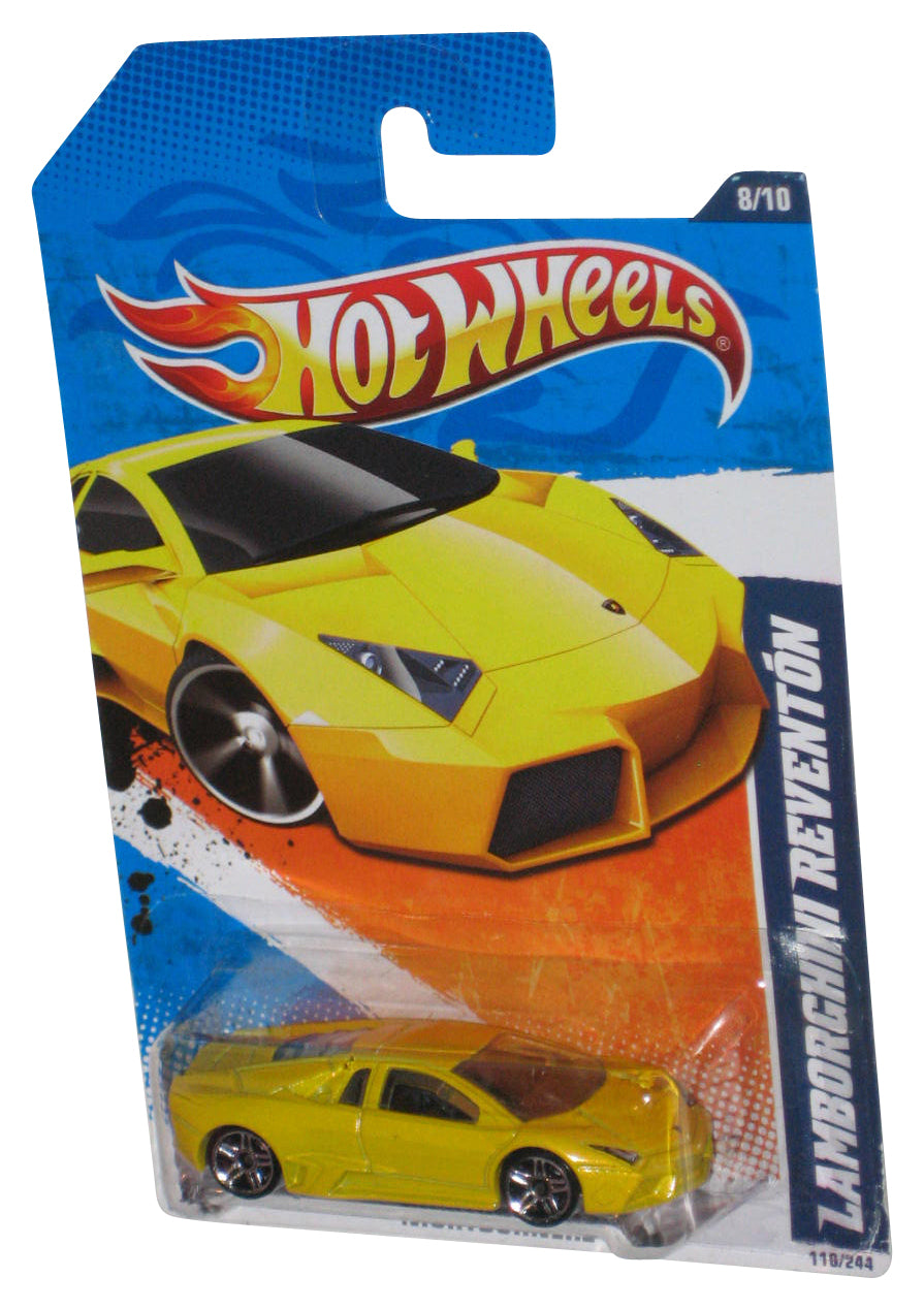 Hot Wheels Nightburnerz 8/10 '11 Yellow Lamborghini Reventon Toy Car 118/244