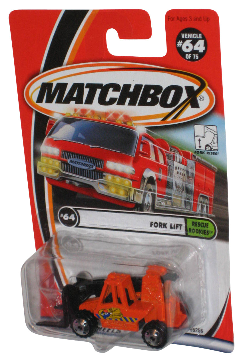 Matchbox Rescue Rookies (2001) Orange Fork Lift Die-Cast Toy #64/75