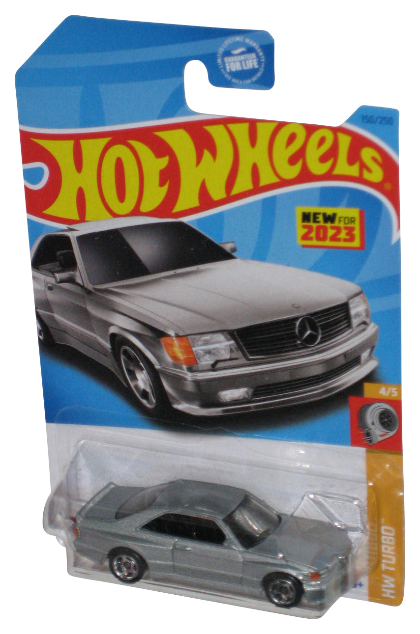 Hot Wheels HW Turbo 4/5 (2023) Silver '89 Mercedes-Benz 560 Sec AMG Car 150/250
