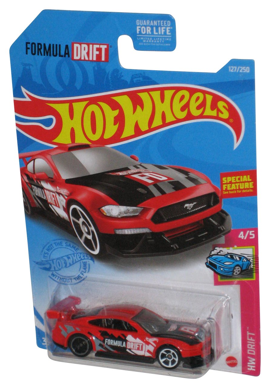 Hot Wheels HW Formula Drift 4/5 (2020) Red Custom '18 Ford Mustang GT Toy Car 127/250