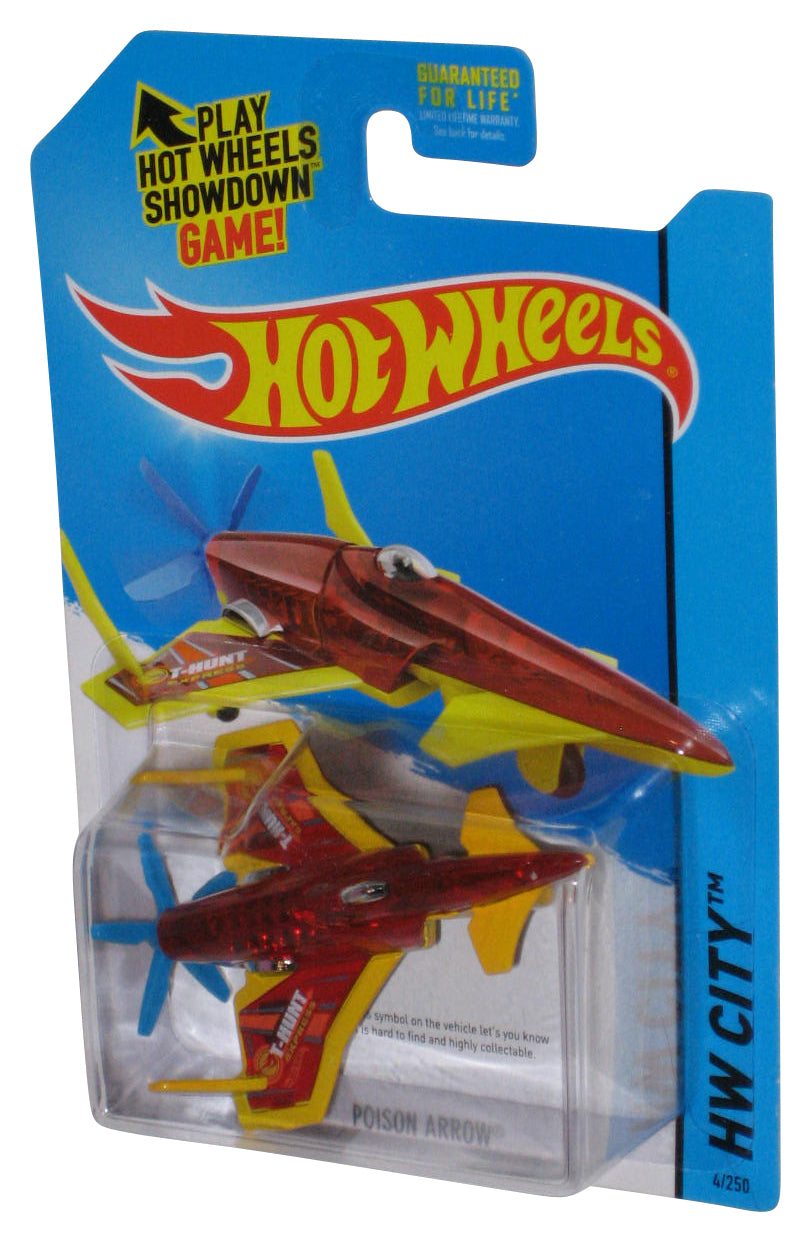 Hot Wheels HW City (2013) Red & Yellow Poison Arrow Toy Plane 4/250