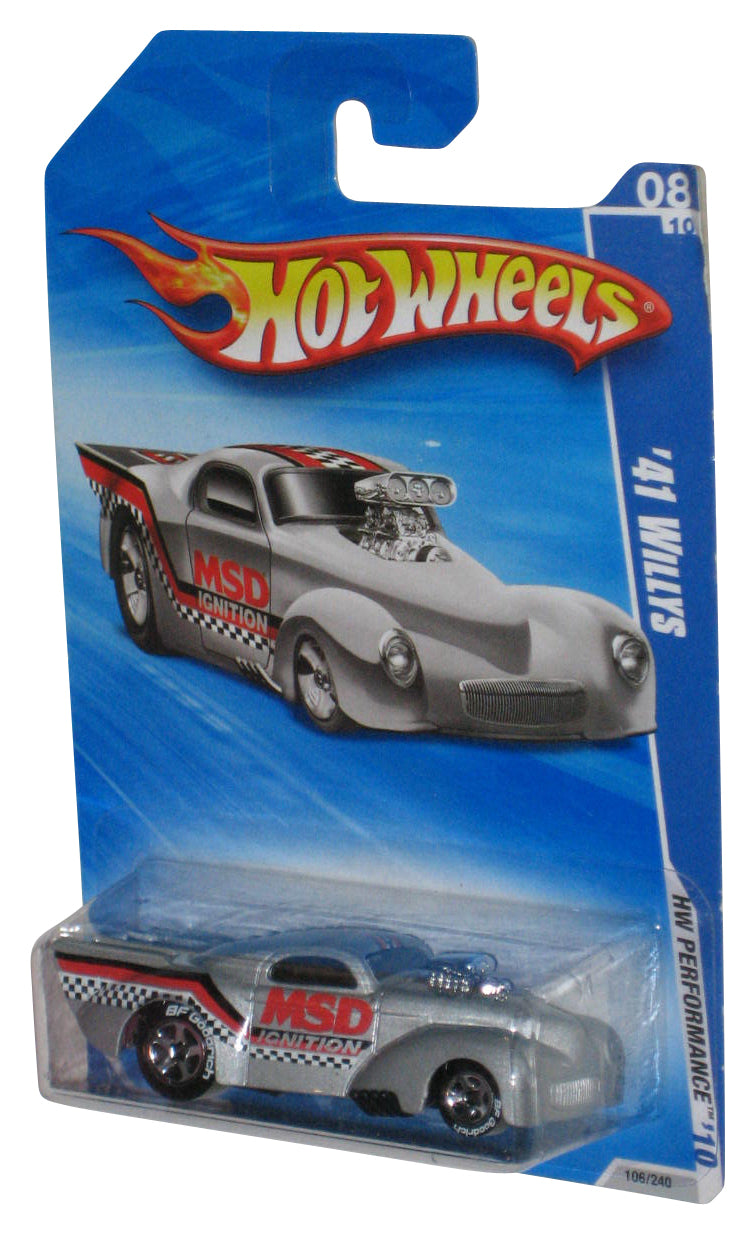 Hot Wheels HW Performance 8/10 '10 Silver '41 Willys Toy Car 106/240