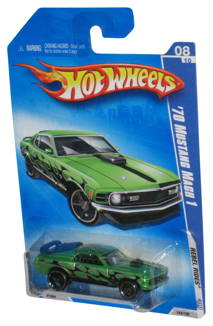 Hot Wheels Rebel Rides 8/10 '09 Green '70 Mustang Mach 1 Toy Car 144/190