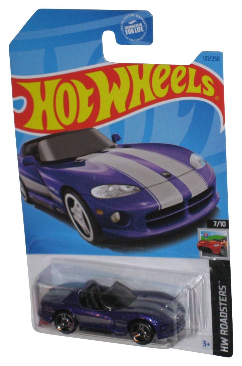Hot Wheels HW Roadsters 7/10 (2021) Purple Dodge Viper RT/10 Toy Car 131/250