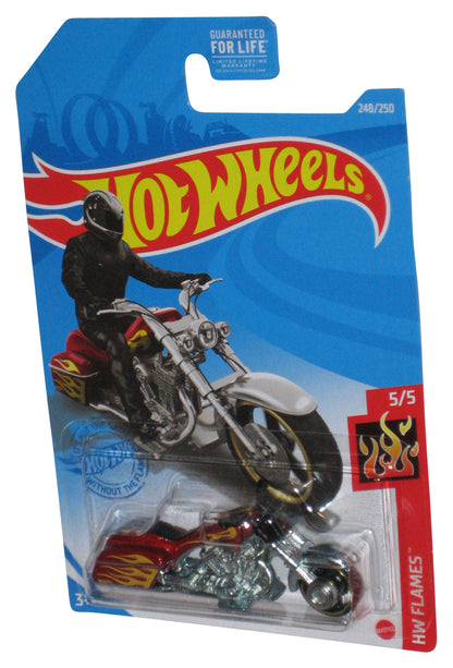 Hot Wheels HW Flames 5/5 (2020) Red Bad Bagger Toy Bike 248/250