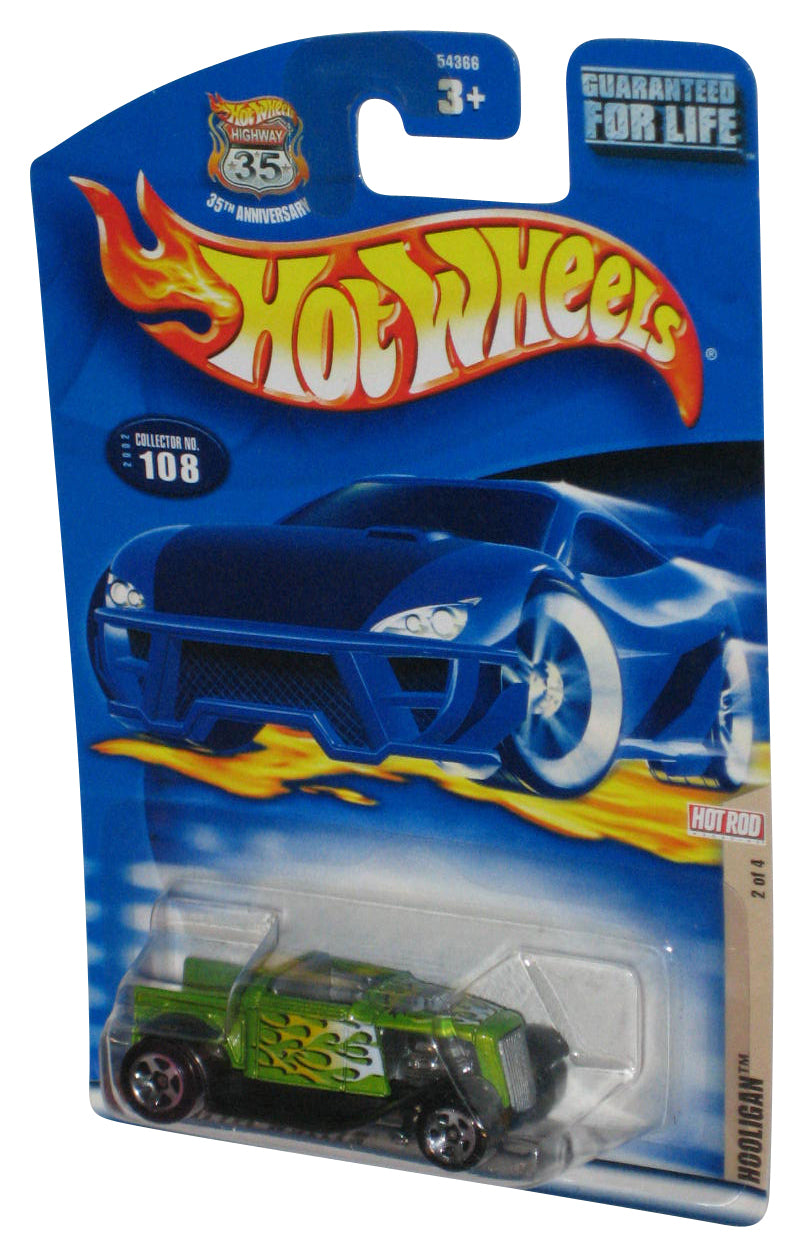 Hot Wheels Hot Rod 2/4 Hooligan (2002) Green Die-Cast Toy Car #108