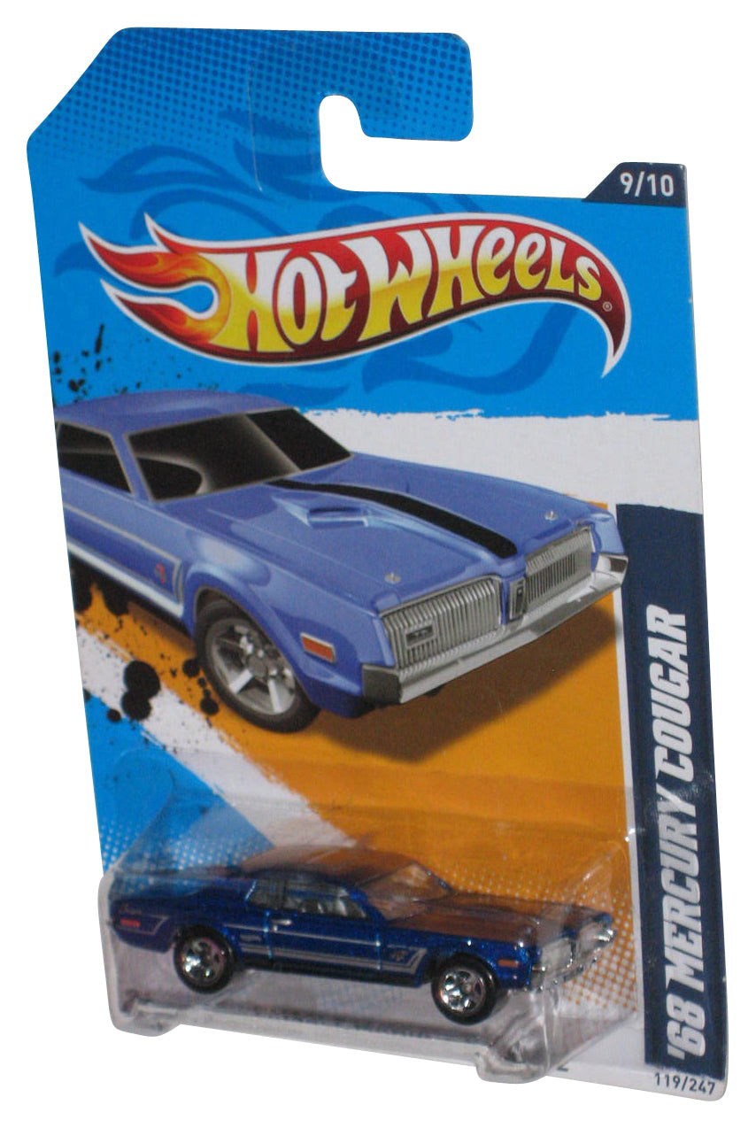 Hot Wheels Muscle Mania 9/10 Ford '12 Blue '68 Mercury Cougar Toy Car 119/247