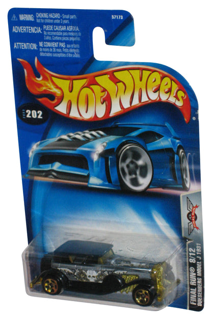 Hot Wheels Final Run 8/12 (2003) Black & Silver Duesenberg Model J 1931 Toy Car #202