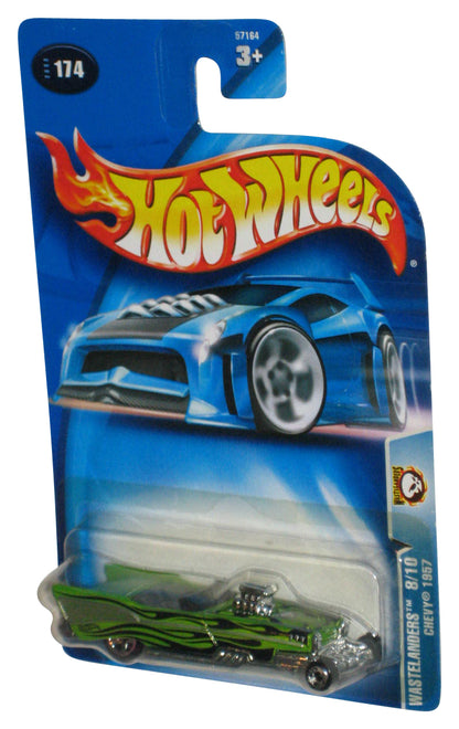 Hot Wheels Wastelanders 8/10 (2003) Green Chevy 1957 Toy Car #174