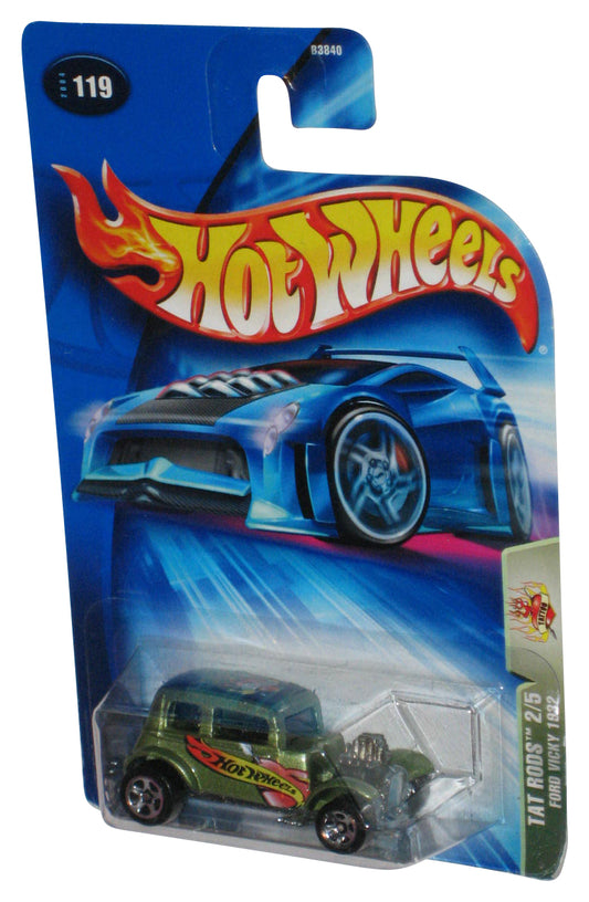 Hot Wheels Tat Rods 2/5 (2004) Ford Vicky 1932 Green Die-Cast Toy Car #119
