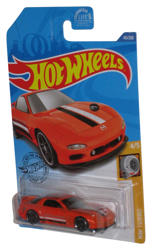 Hot Wheels HW Turbo 4/5 (2017) Orange '95 Mazda RX-7 Toy Car 43/250
