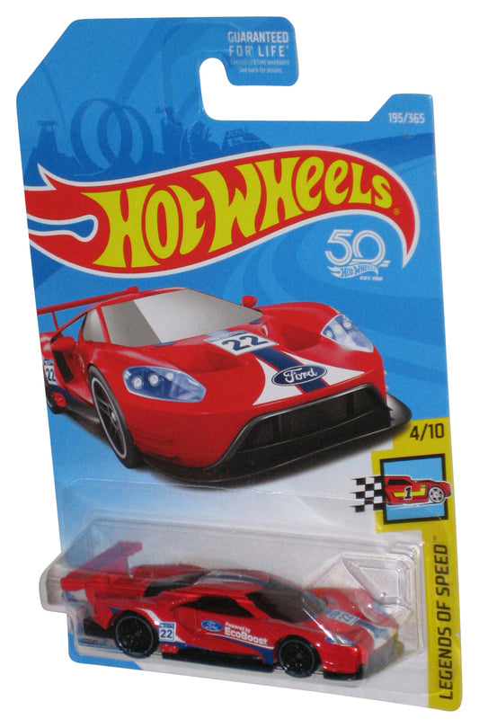Hot Wheels Legends of Speed 4/10 (2017) Red 2016 Ford GT Race Toy Car 195/365