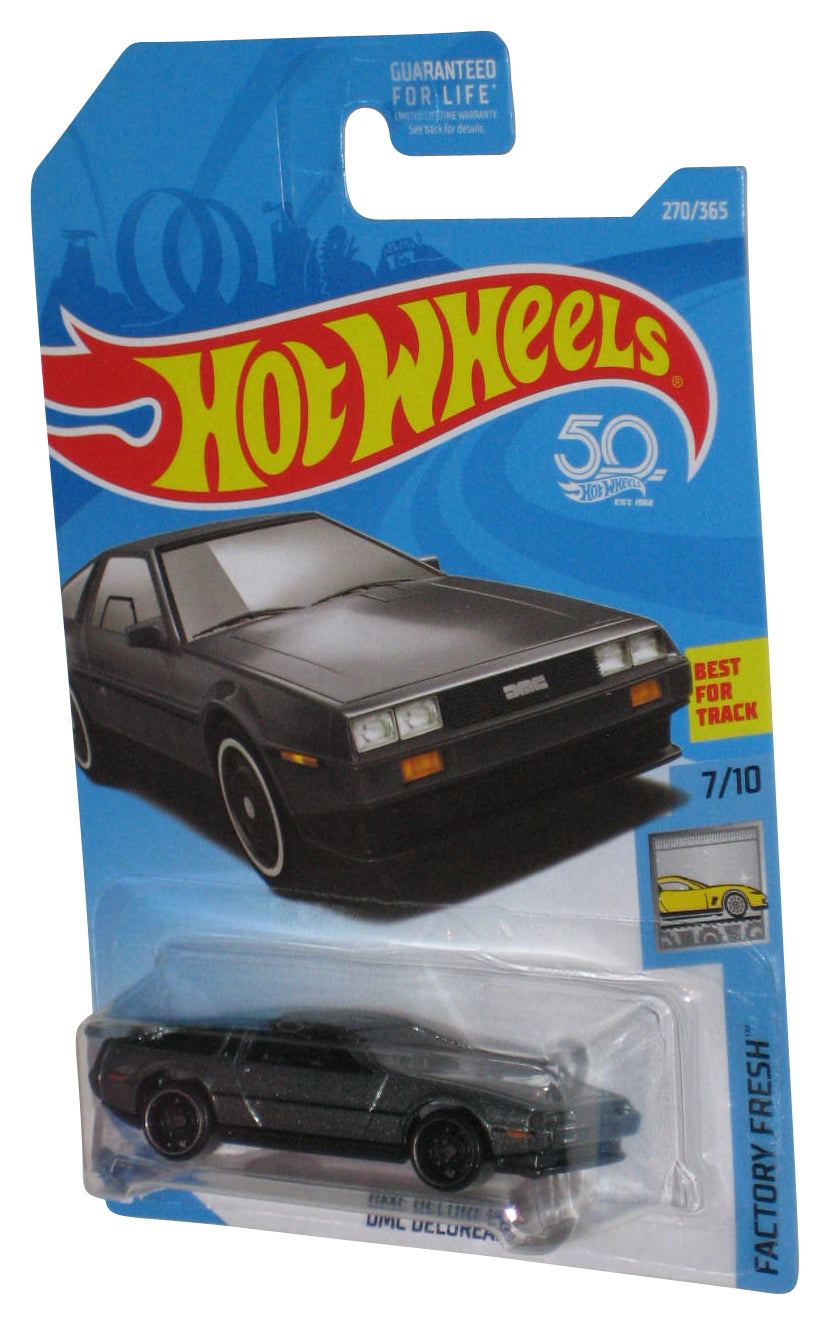 Hot Wheels Factory Fresh 7/10 (2017) Gray DMC Delorean Toy Car 270/365