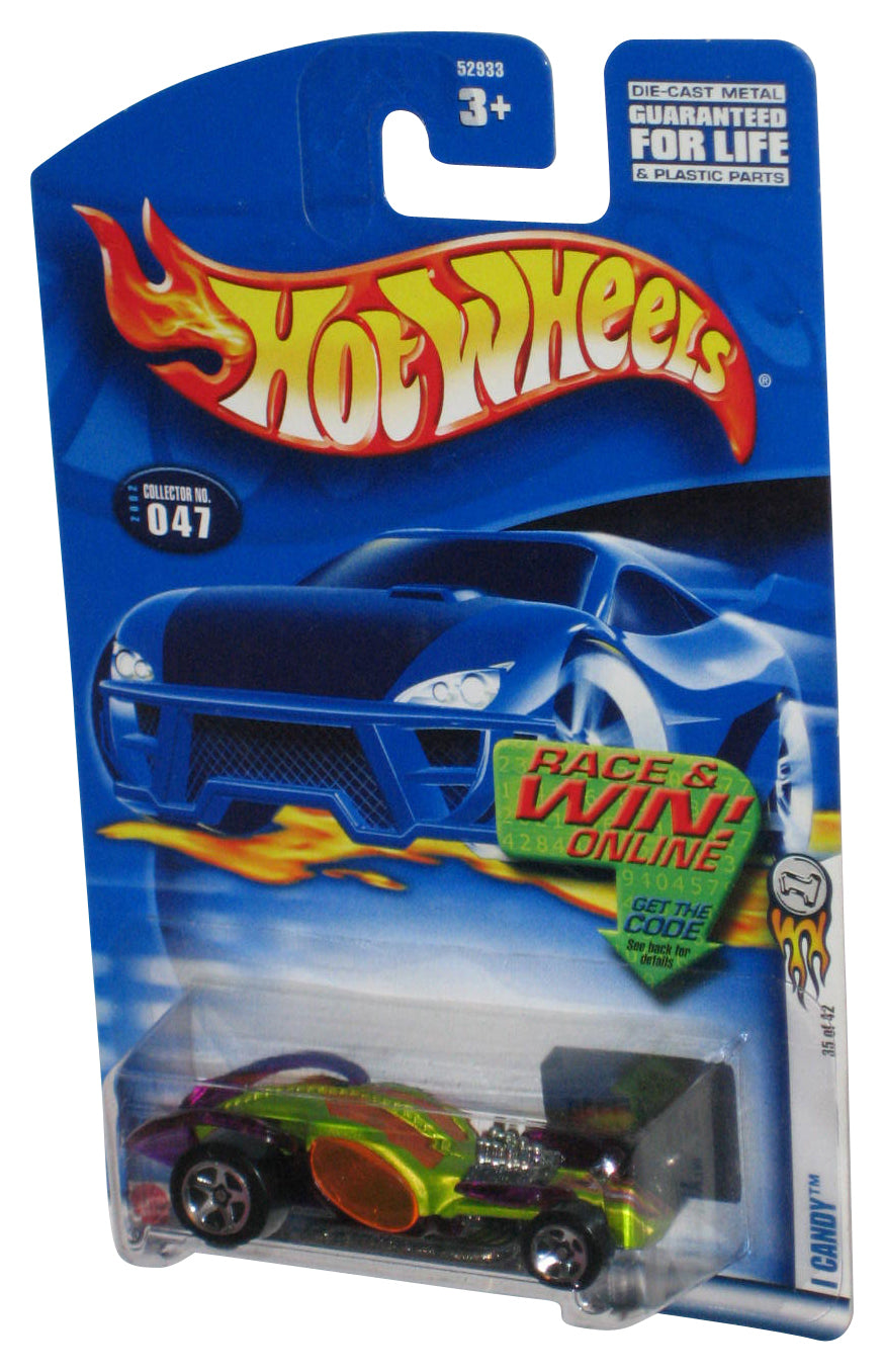 Hot Wheels I Candy (2002) Green & Purple 34/42 Die-Cast Toy Car #047 - (Orange Window)