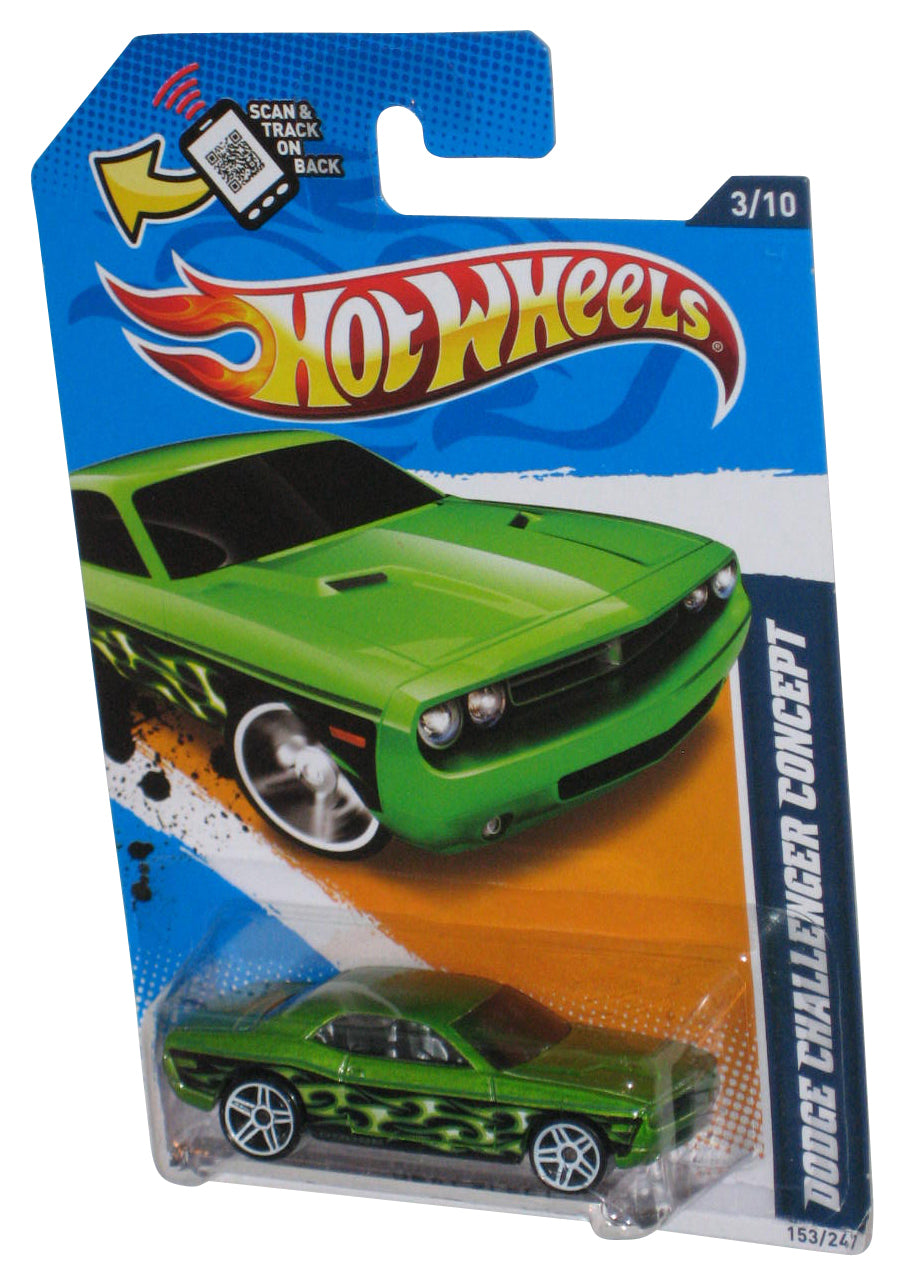 Hot Wheels Heat Fleet '12 Green Dodge Challenger Concept Toy Car 153/247