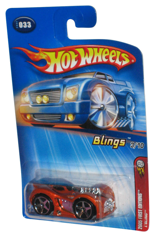Hot Wheels 2005 First Editions L' Bling 3/10 Orange Die-Cast Toy Car #033