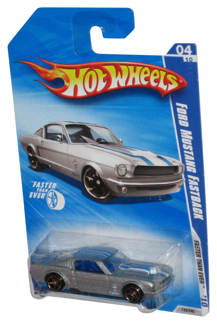 Hot Wheels Faster Than Ever '10 Silver Ford Mustang Fastback Toy Car 132/240