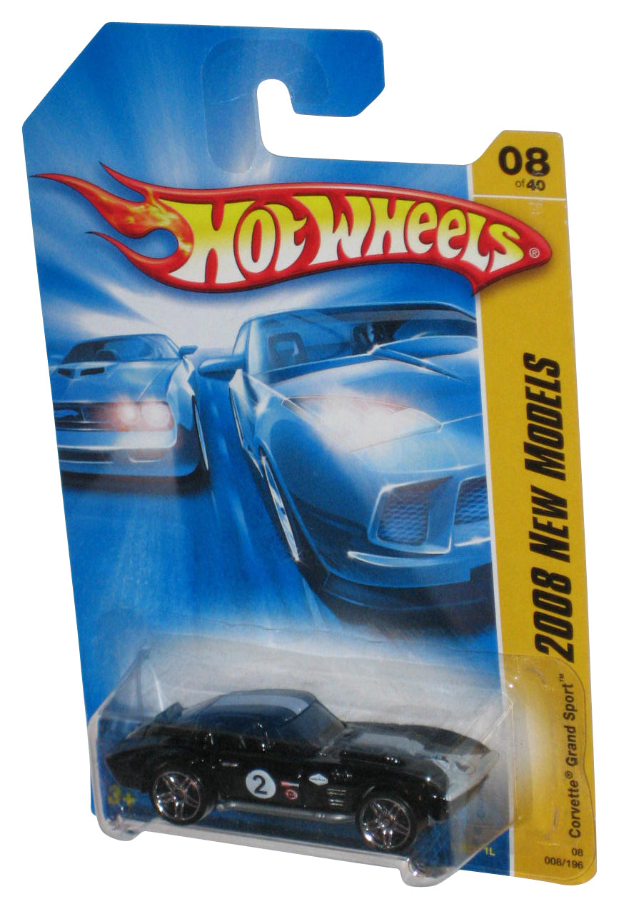 Hot Wheels 2008 New Models Black Corvette Grand Sport Toy Car 006/196