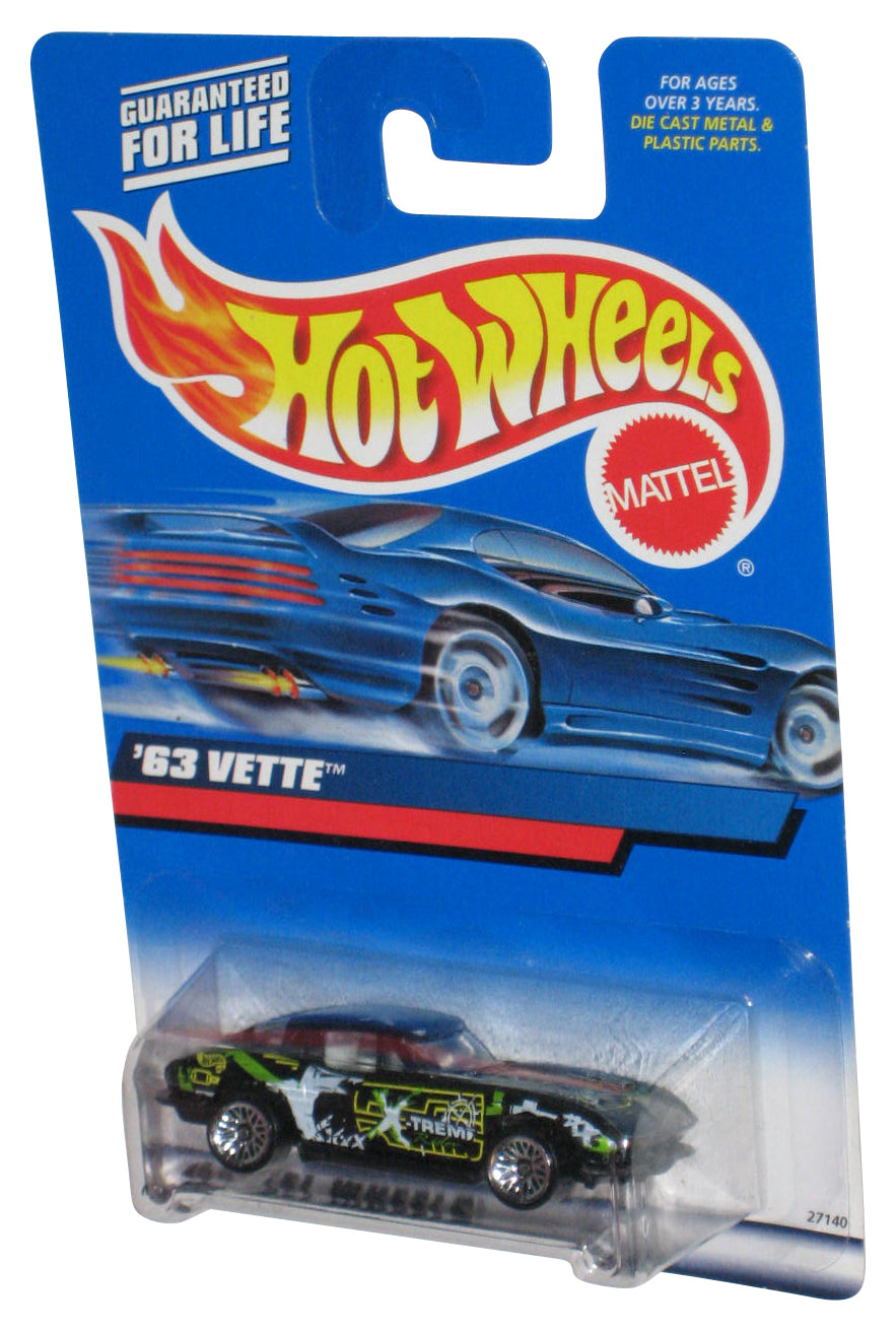 Hot Wheels Black '63 Vette (2000) Mattel Die-Cast Toy Car #174