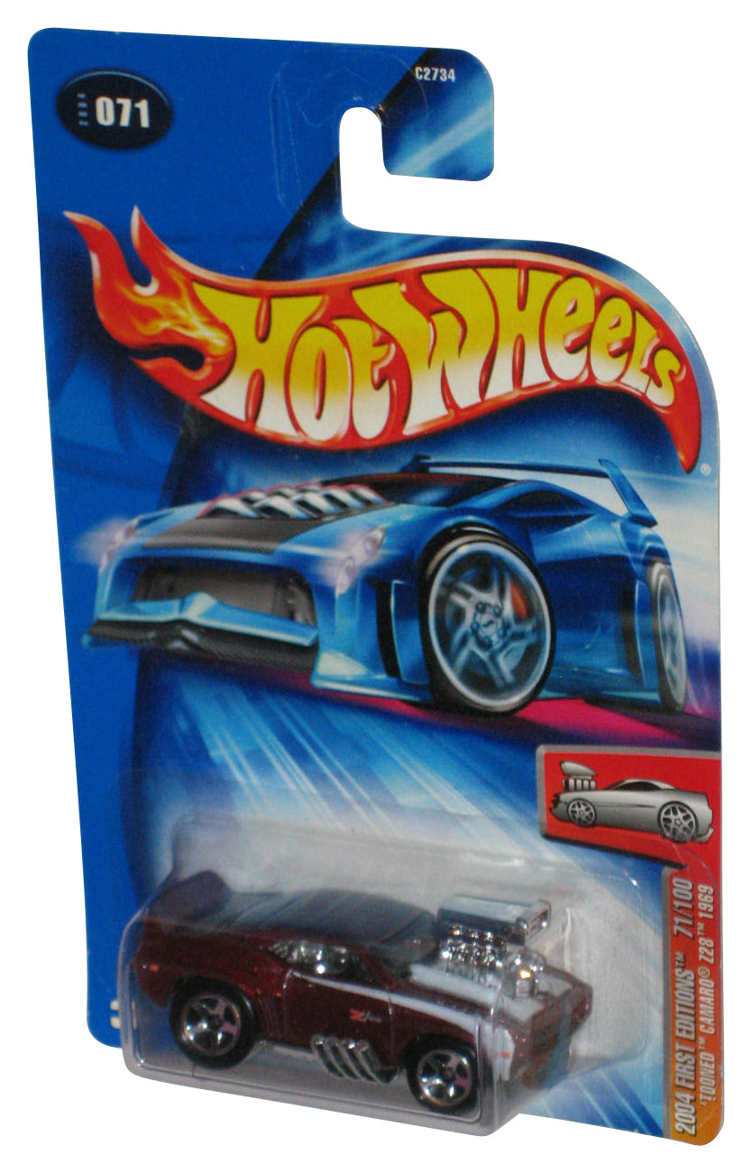 Hot Wheels 2004 First Editions 71/100 Red Tooned Camaro Z28 1969 Toy Car #071