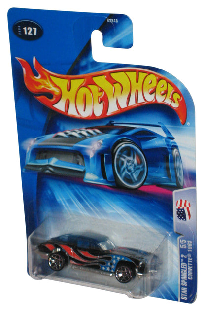 Hot Wheels Star Spangled 2 5/5 (2004) Black Corvette 1963 Die-Cast Toy Car #127